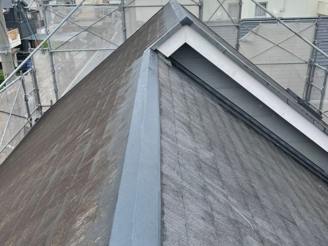 明石市大久保にて屋根修理〈棟板金交換〉