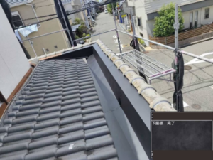 神戸市にて雨漏り修理〈谷樋からの雨漏り・瓦屋根の補修工事〉 施工後